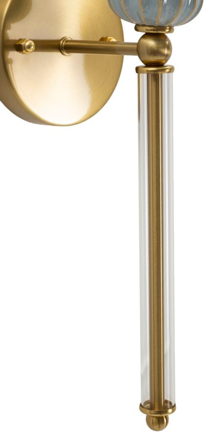 Wandleuchte Varsavia Gold Stoffschirm 57cm Klassisch Elegant