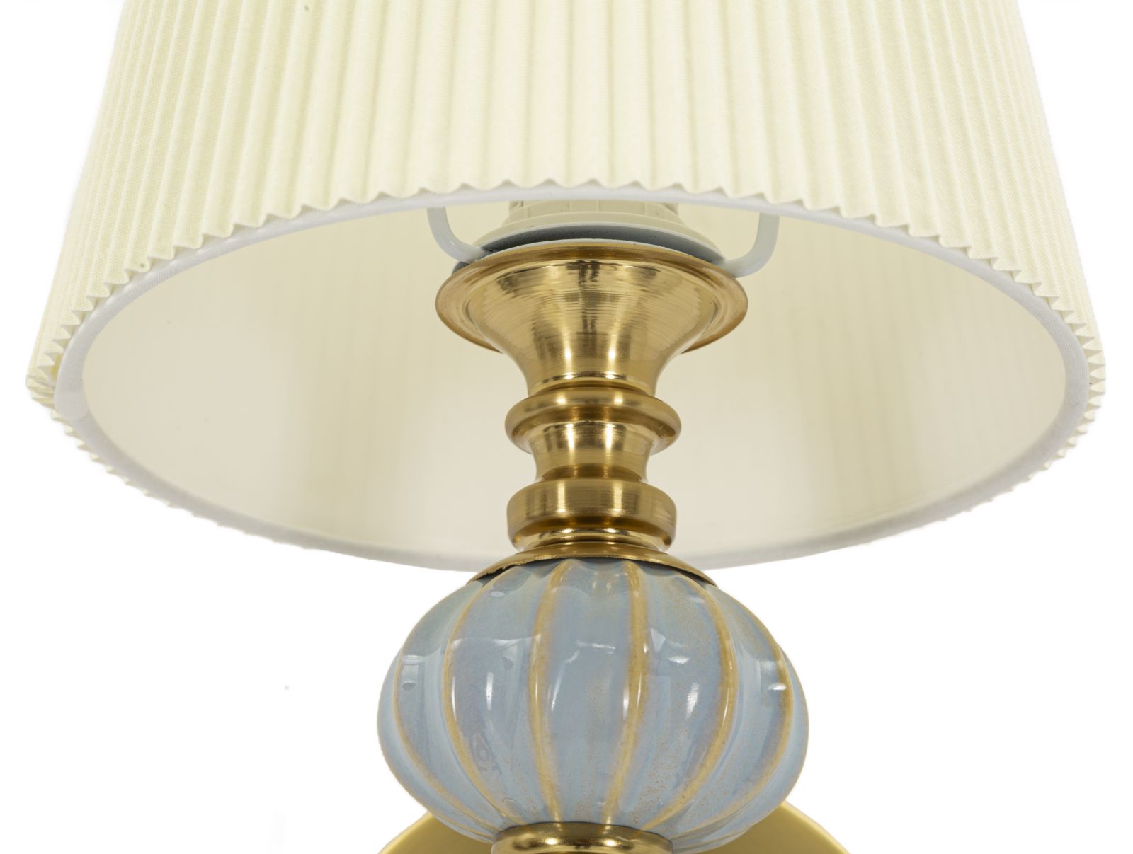 Wandleuchte Varsavia Gold Stoffschirm 57cm Klassisch Elegant