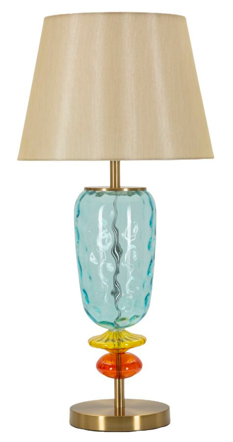 Tafellamp Kleurrijk 73cm glas metaal stof modern design lamp kleurrijk