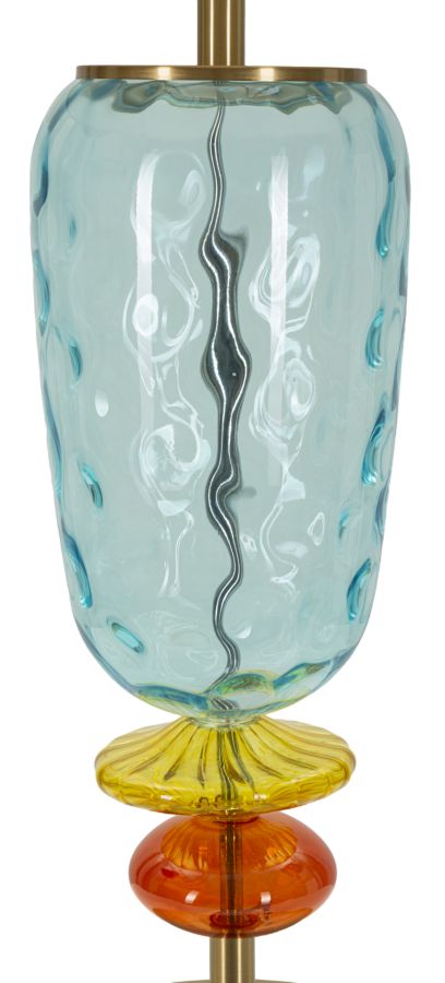 Tafellamp Kleurrijk 73cm glas metaal stof modern design lamp kleurrijk