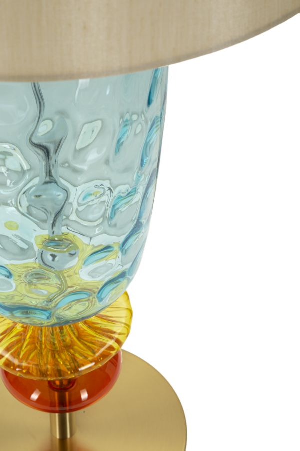 Tafellamp Kleurrijk 73cm glas metaal stof modern design lamp kleurrijk