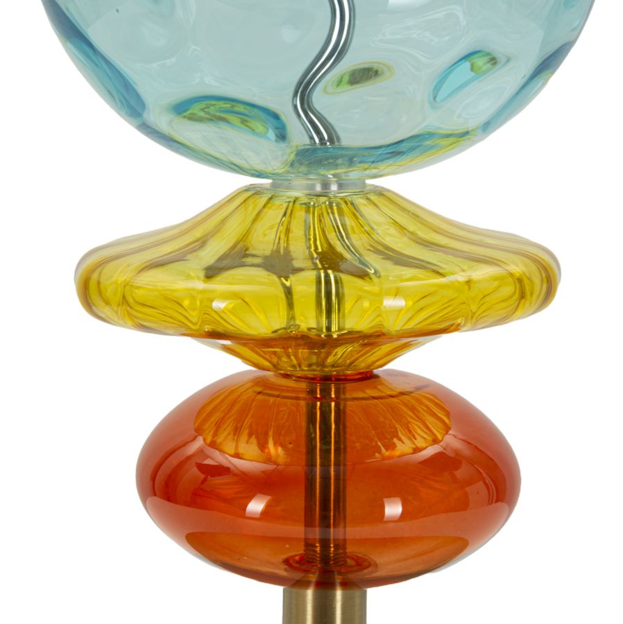 Tafellamp Kleurrijk 73cm glas metaal stof modern design lamp kleurrijk