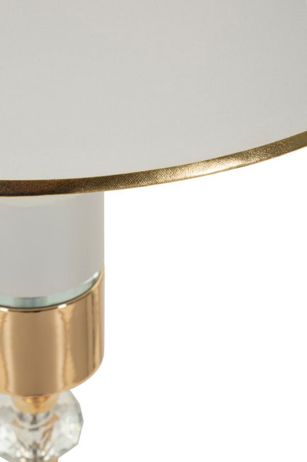 Stehlampe Gipsy rund 40x160 cm aus Metall Glas Stoff