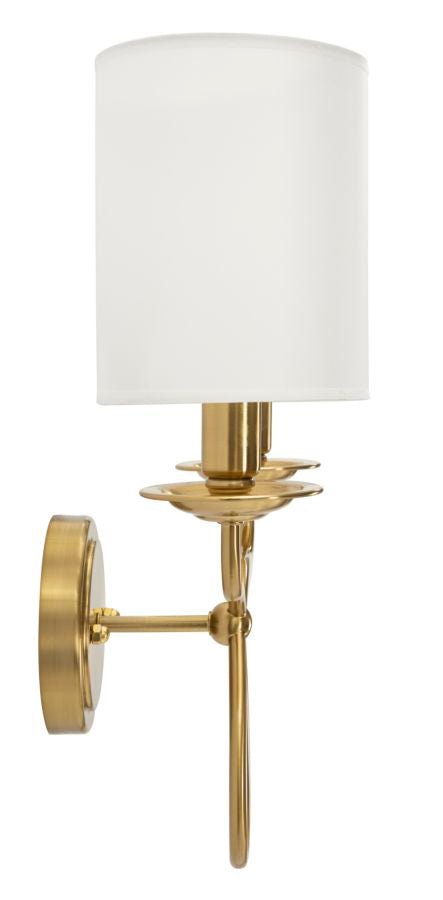 Wandleuchte Zagabria 43 cm – Wandlampe im Glamour-Stil mit Stoffschirm