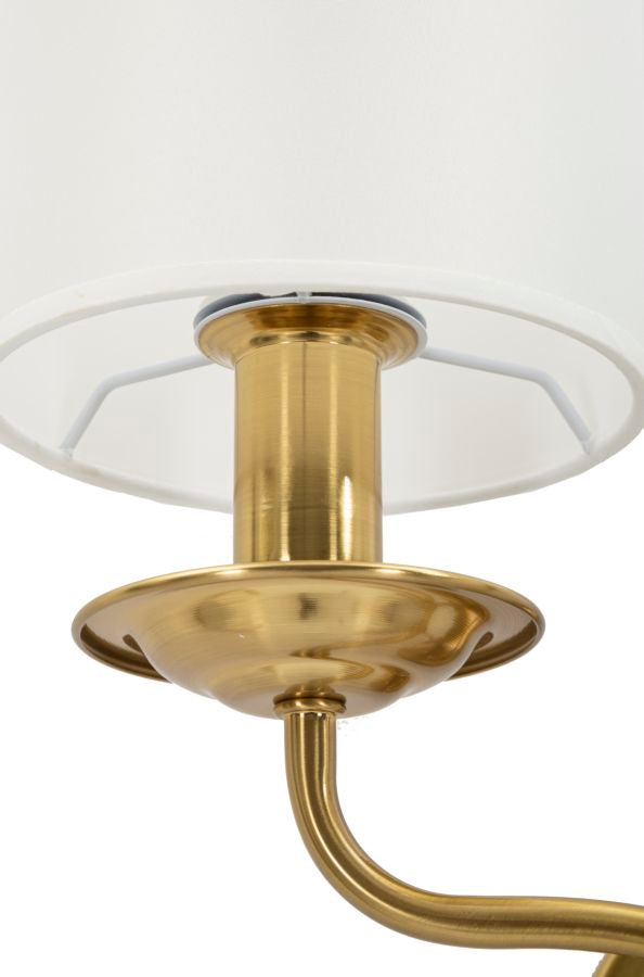 Wandleuchte Zagabria 43 cm – Wandlampe im Glamour-Stil mit Stoffschirm