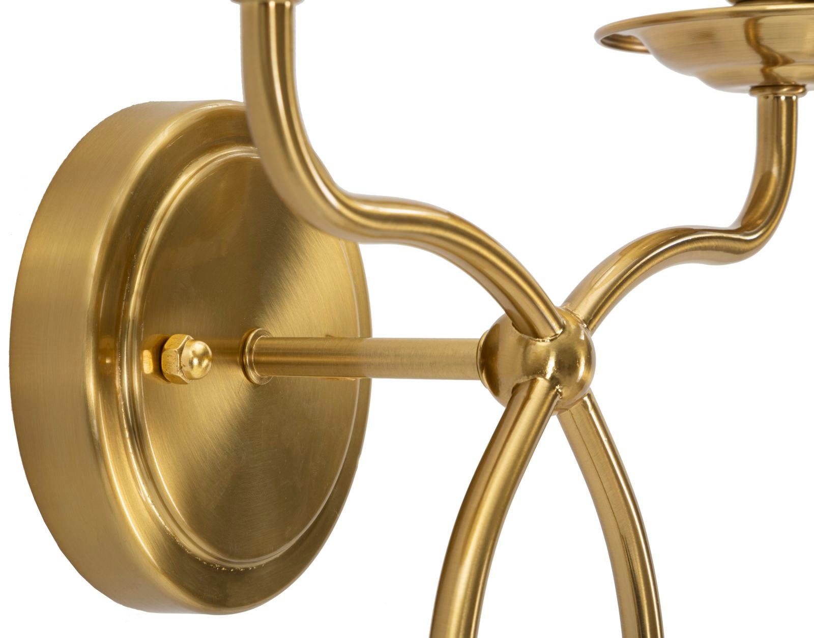 Wandleuchte Zagabria 43 cm – Wandlampe im Glamour-Stil mit Stoffschirm