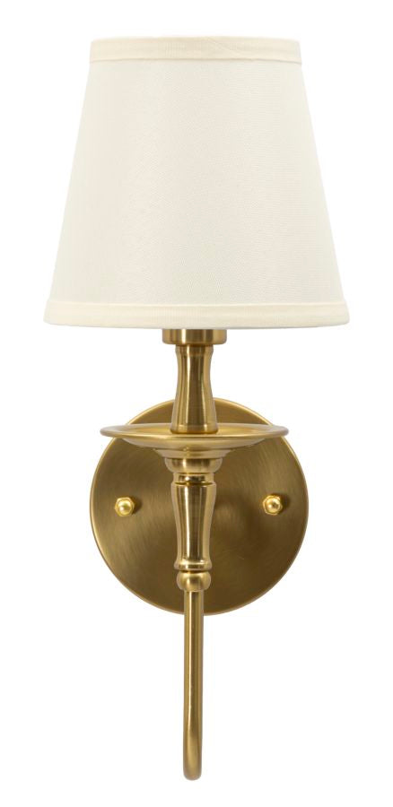 Wandleuchte Bucarest 38cm Stoffschirm Gold Modern