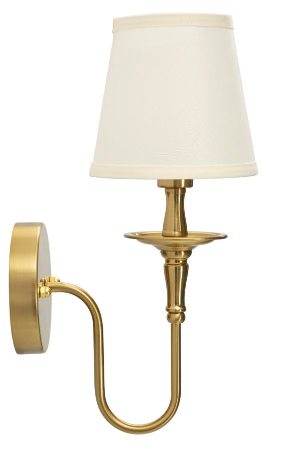 Wandleuchte Bucarest 38cm Stoffschirm Gold Modern