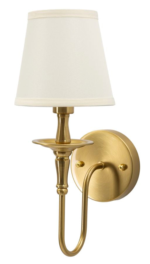 Wandleuchte Bucarest 38cm Stoffschirm Gold Modern