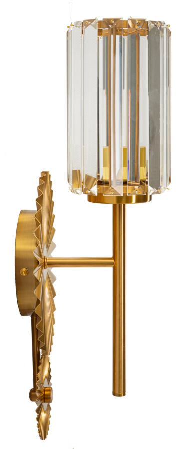 Wandleuchte Tirana 47cm Glas Gold Modern Designlampe