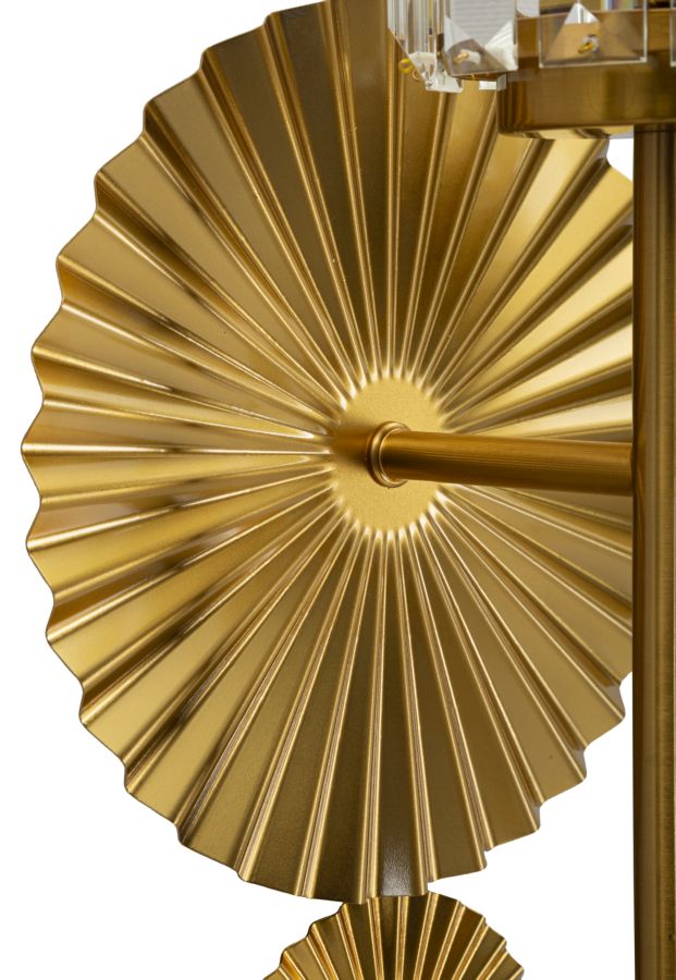 Wandleuchte Tirana 47cm Glas Gold Modern Designlampe
