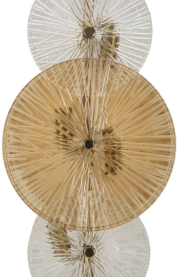 Stehlampe Osaka 164cm Glas Metall Gold Designlampe Modern Glam