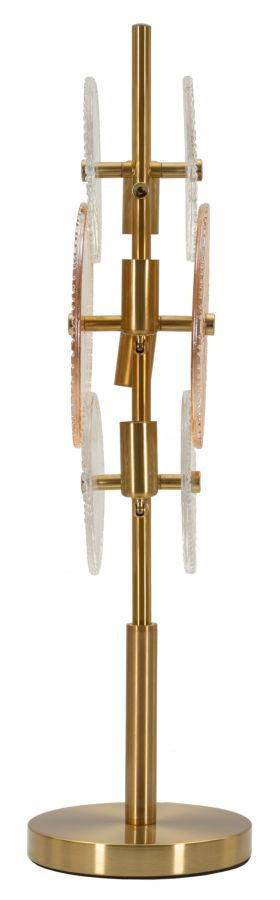 Tischlampe Osaka 66cm Glas Metall Gold Modern Designlampe Glam