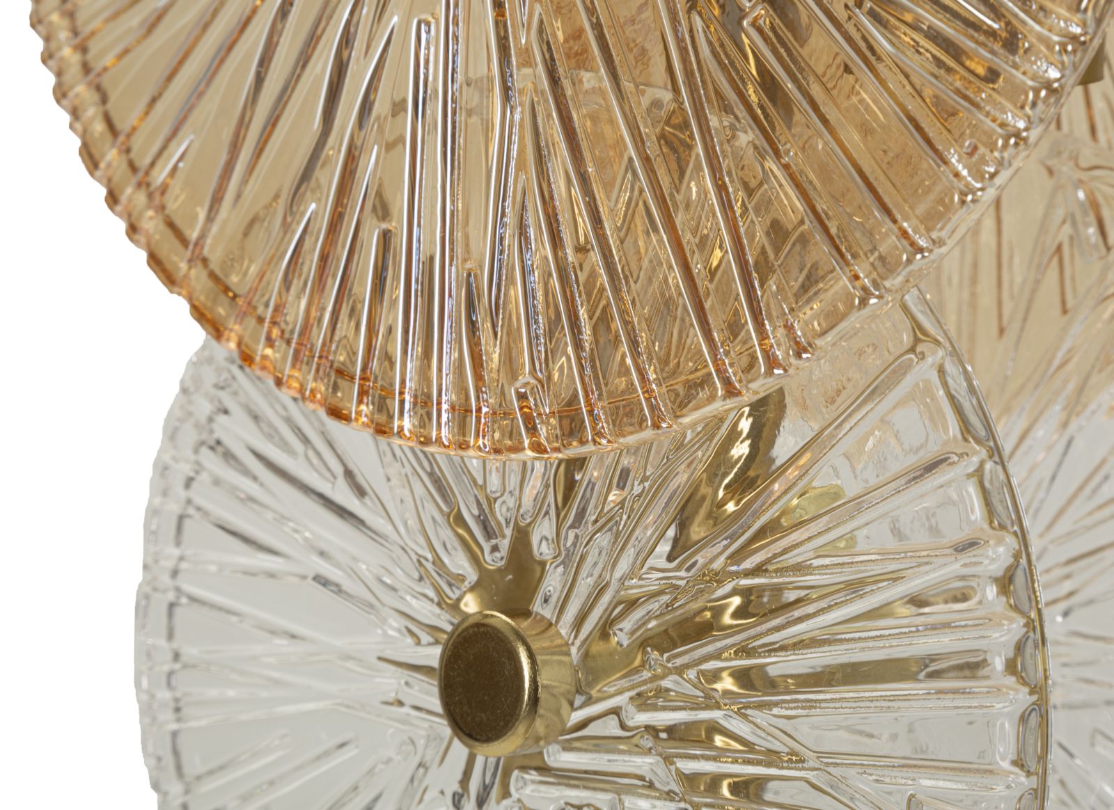 Tischlampe Osaka 66cm Glas Metall Gold Modern Designlampe Glam