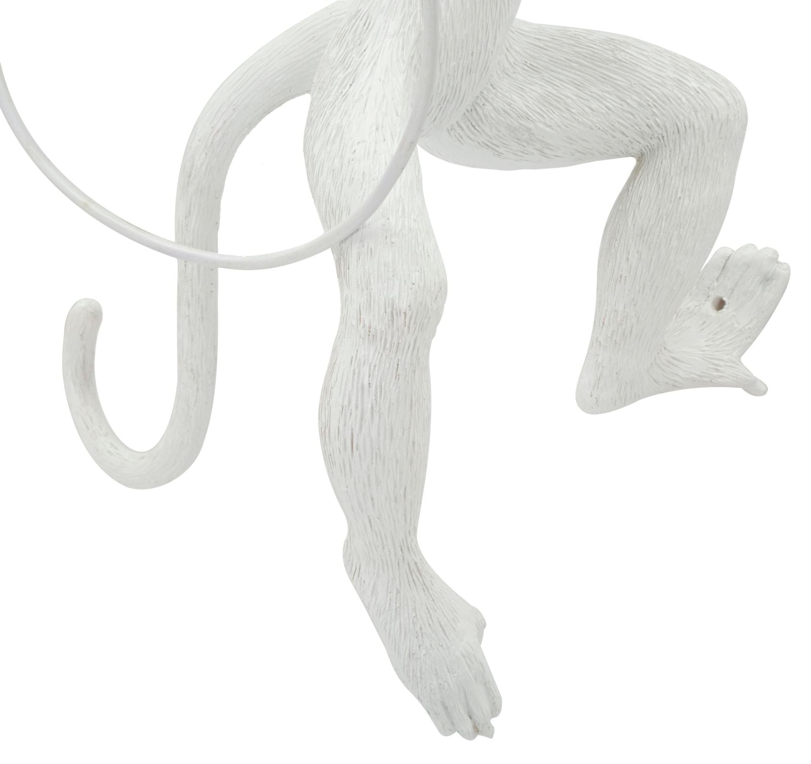 Wandleuchte Monkey Weiß 64cm Affenfigur Lampe Aus Kunstharz Wandlampe
