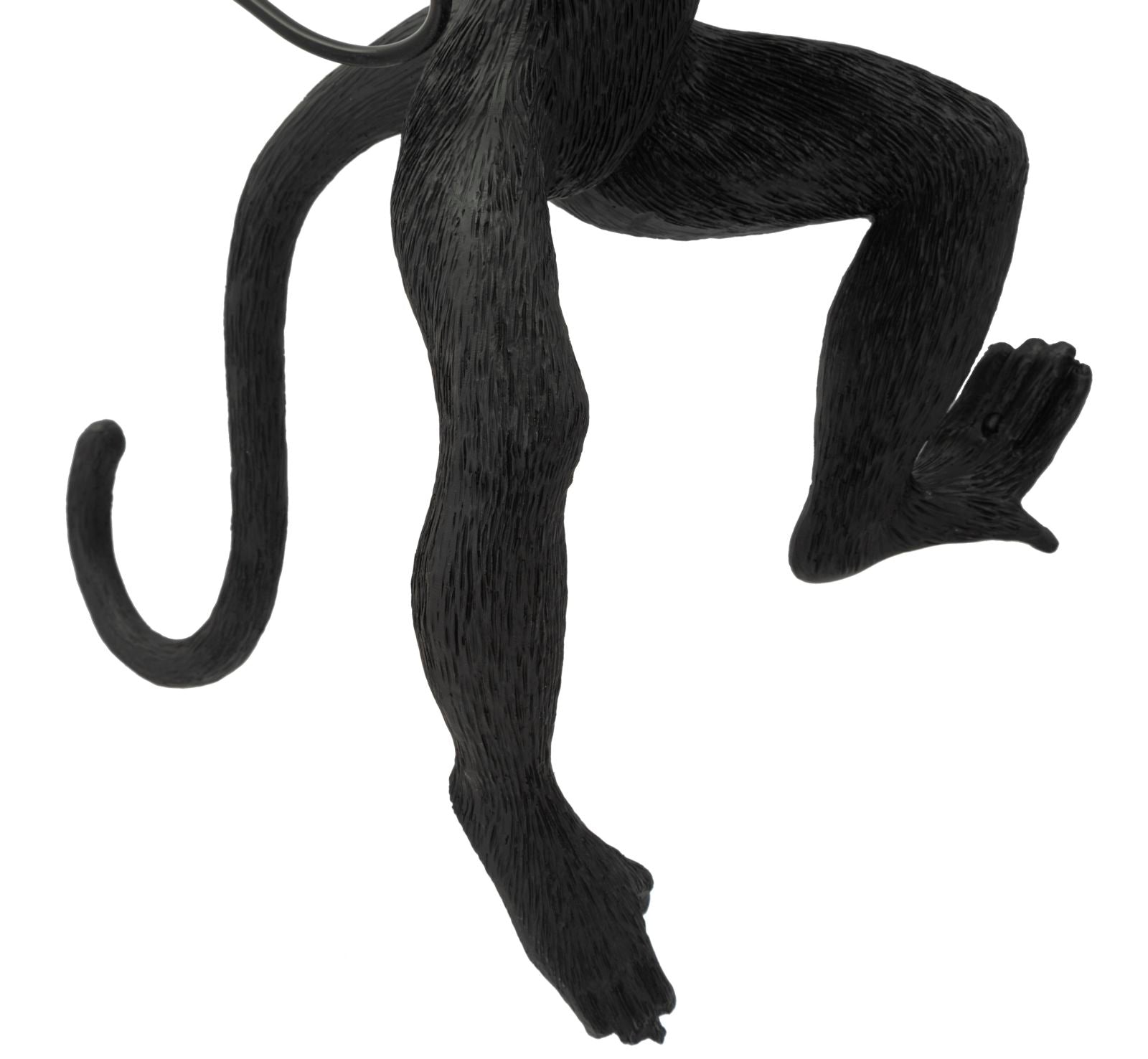 Wandleuchte Monkey Schwarz 64cm Affenfigur Lampe Aus Kunstharz Wandlampe