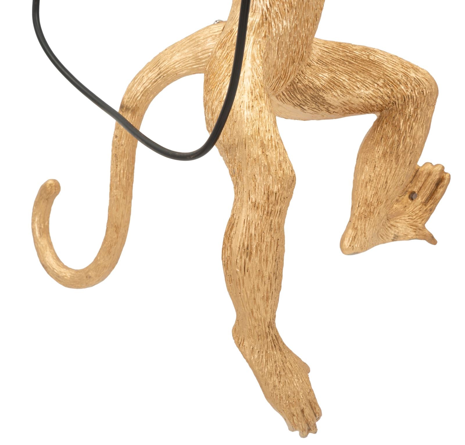 Wandleuchte Monkey Gold 64cm Affenfigur Lampe Aus Kunstharz Wandlampe