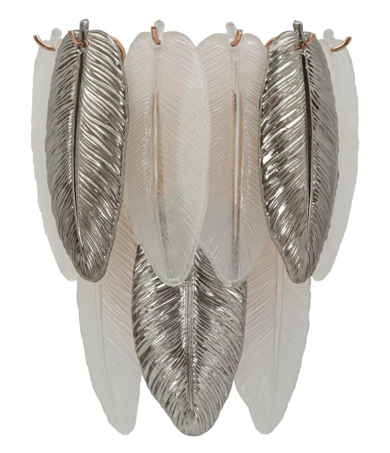 Wandleuchte Leafy 24x29 cm aus Metall und Glas