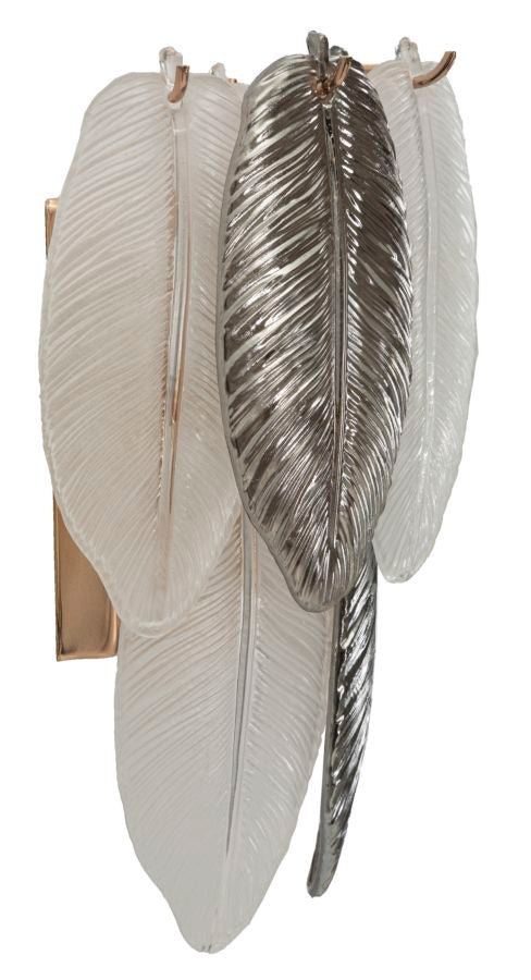 Wandleuchte Leafy 24x29 cm aus Metall und Glas