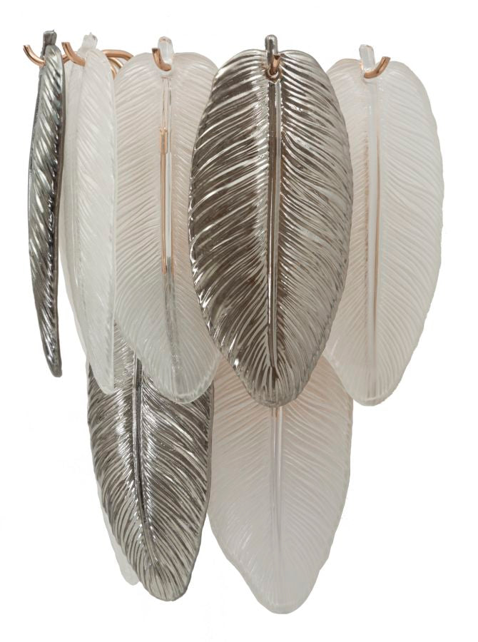 Wandleuchte Leafy 24x29 cm aus Metall und Glas