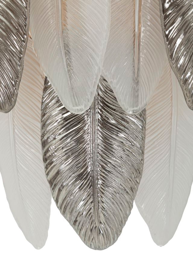 Wandleuchte Leafy 24x29 cm aus Metall und Glas