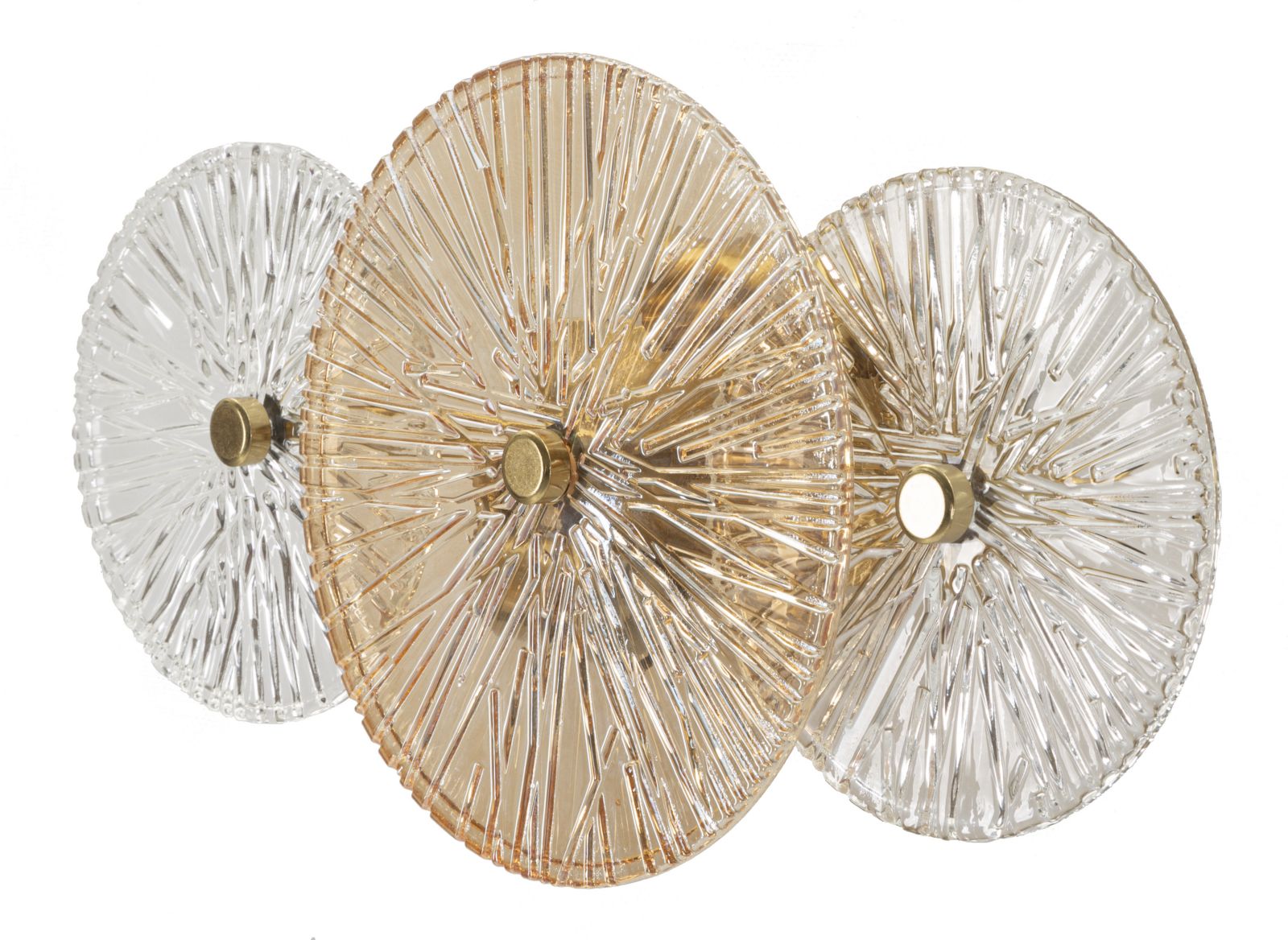 Wandleuchte Osaka 42cm Glas Gold Wandlampe Design Modern