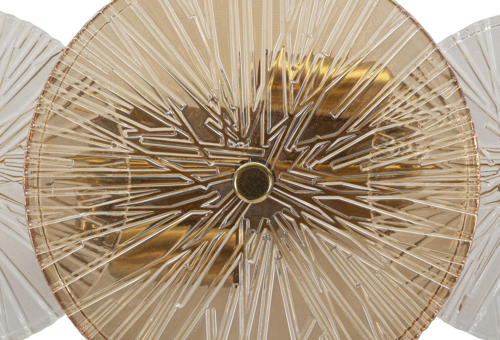 Wandleuchte Osaka 42cm Glas Gold Wandlampe Design Modern