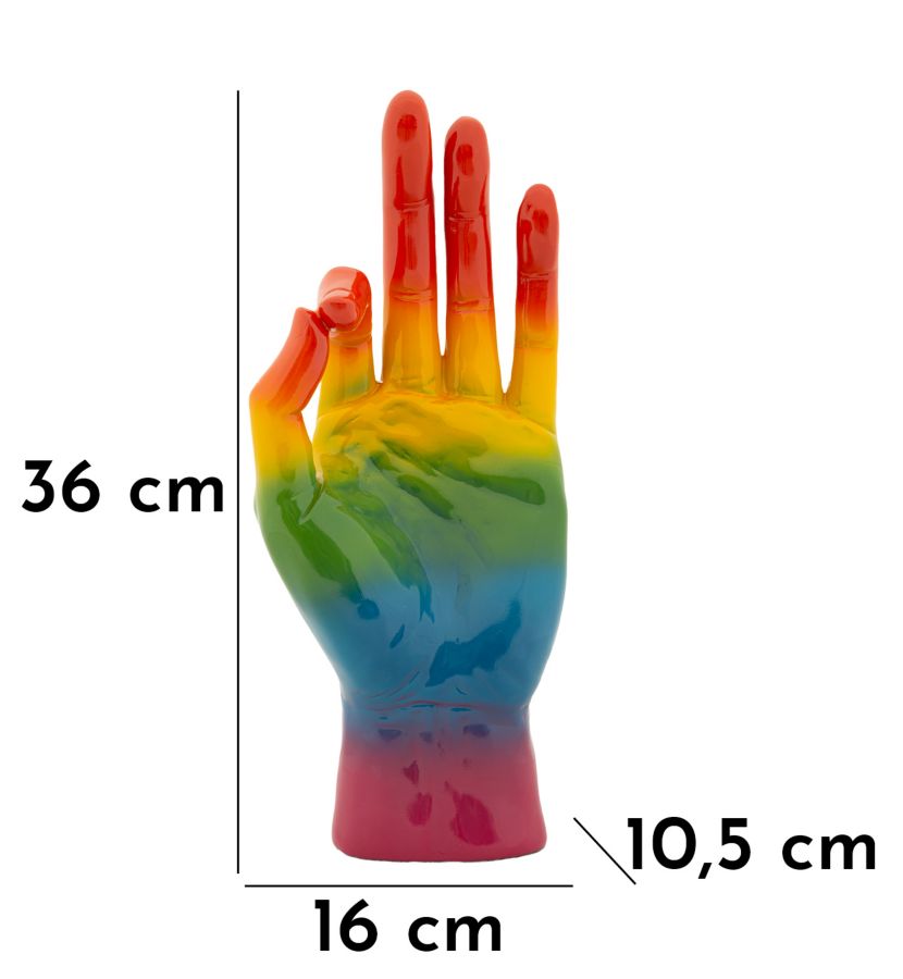 Mano Rainbow Dekohand 16x10,5x36 cm