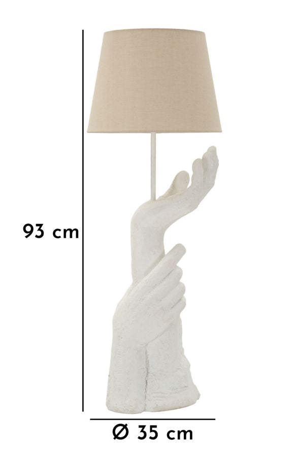 Tischlampe Life rund 35x93 cm aus Resin