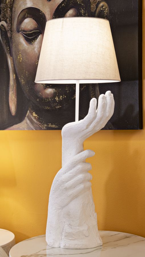 Tischlampe Life rund 35x93 cm aus Resin