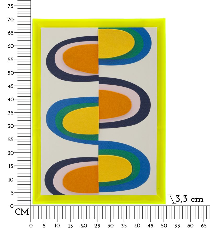 Pop Art Wandbild mit Neonrahmen – Modernes Design 50x70 cm