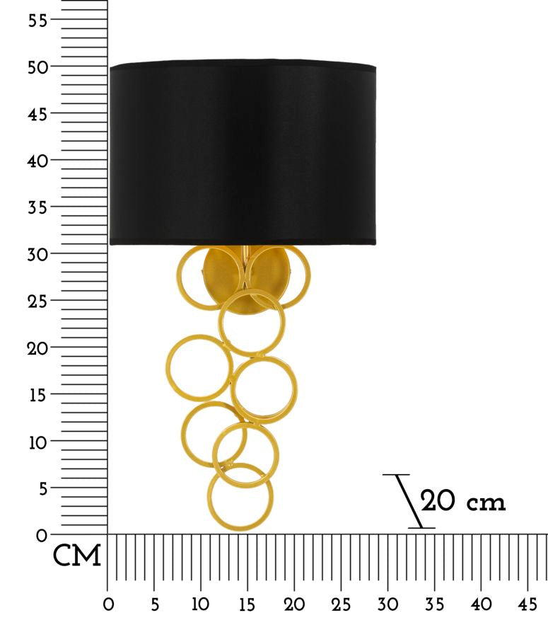 Wandleuchte Rich 50cm Wandlampe Modern Glam Look
