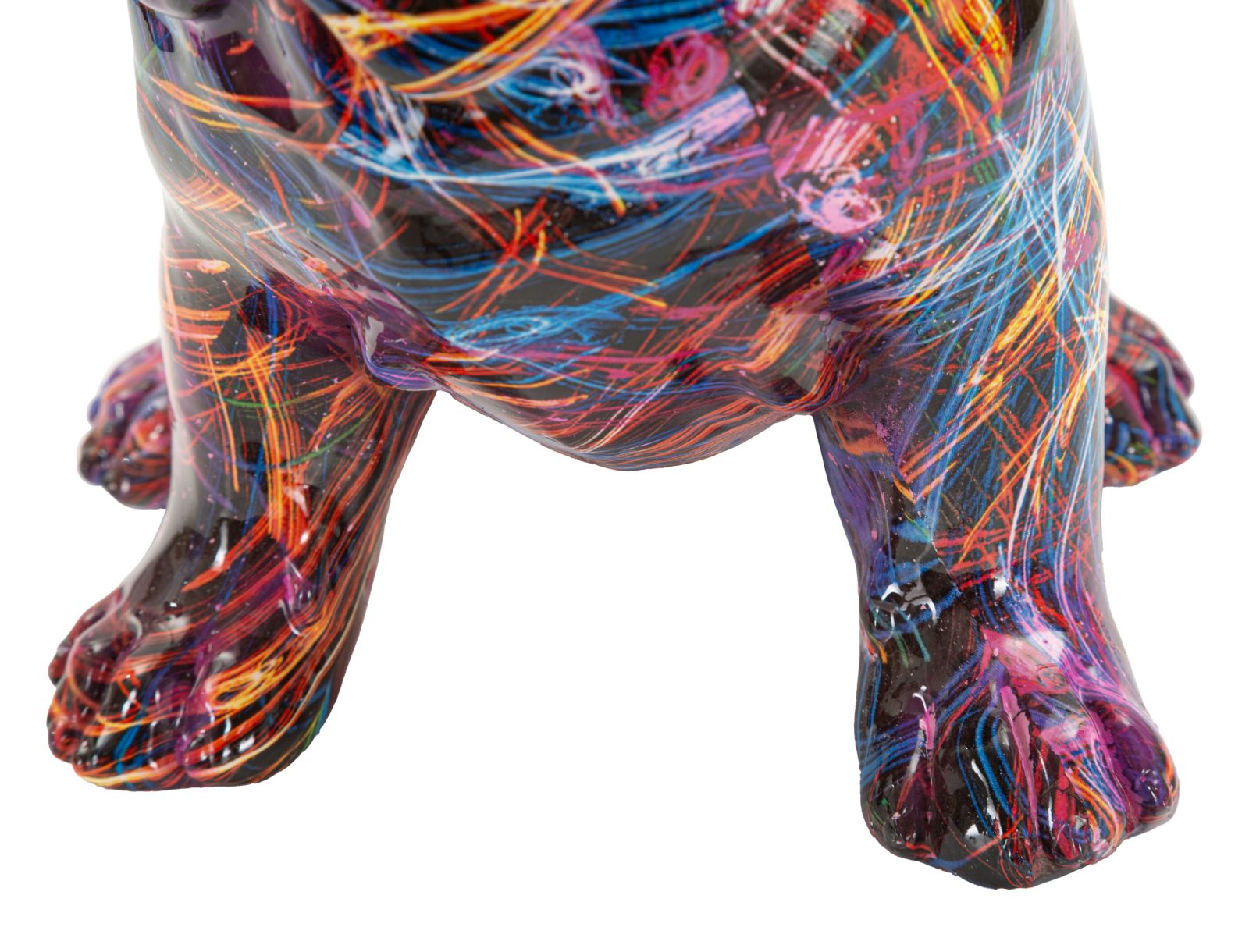 Bulldogge Figur Chroma im Popart Style moderne Deko Skulptur