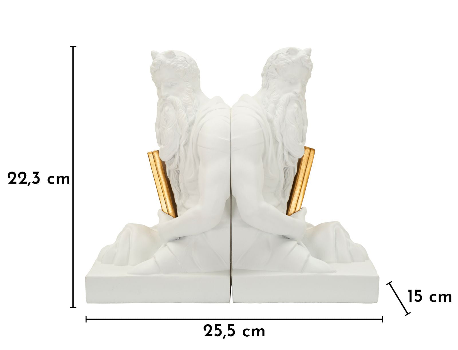 Poseidon Figuren Buchstützen Set Antik Klassisch Dekoobjekt 25 cm