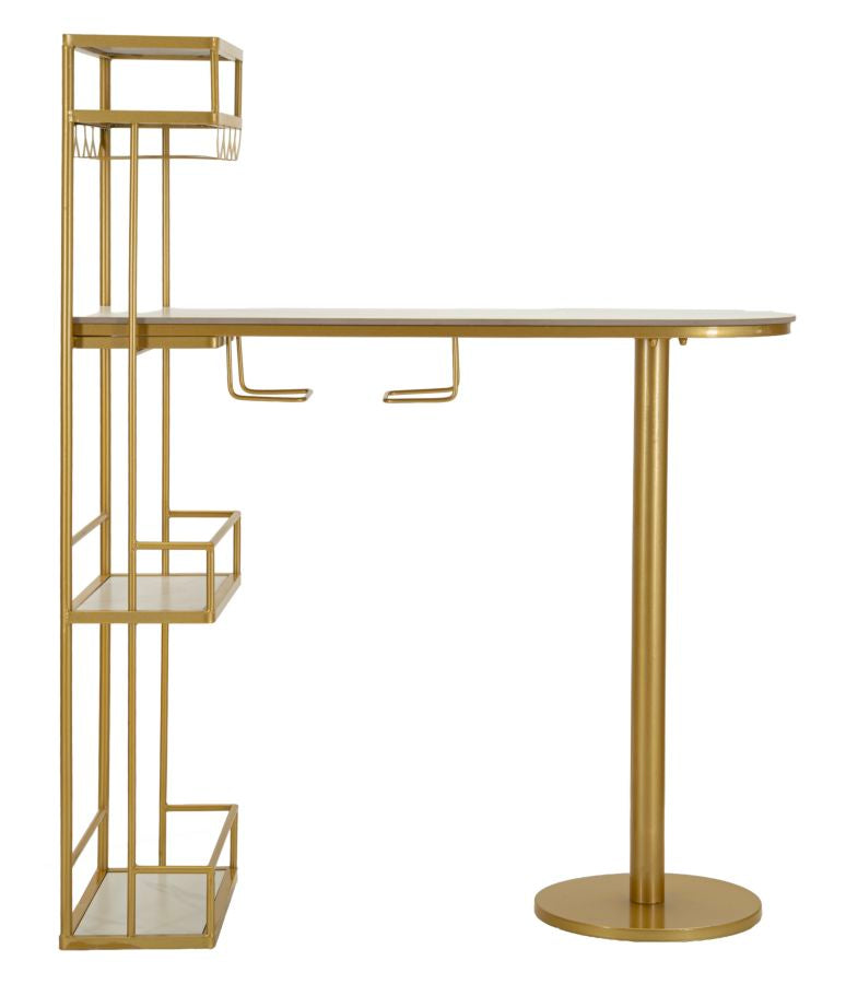 Bar Konsole Theke Luxy Gold Marmor Design