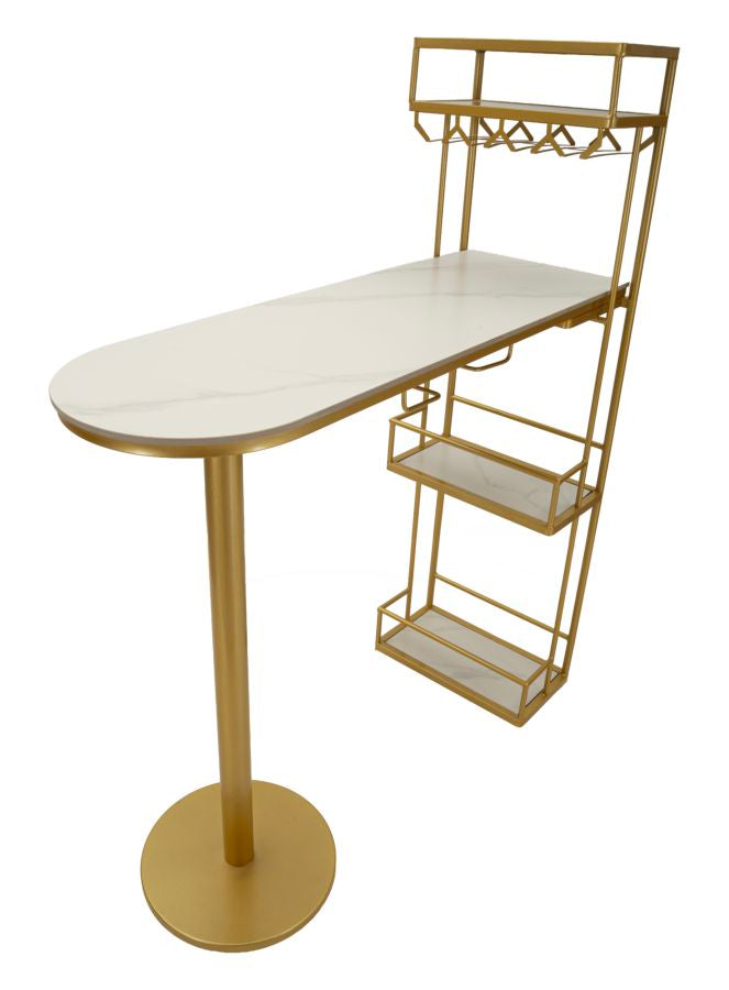 Bar Konsole Theke Luxy Gold Marmor Design