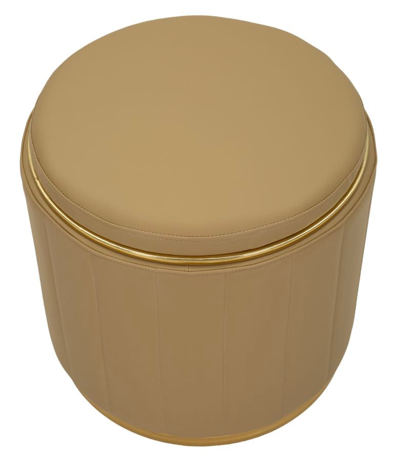 Sitzhocker London Braun mit Stauraum moderner Polsterhocker
