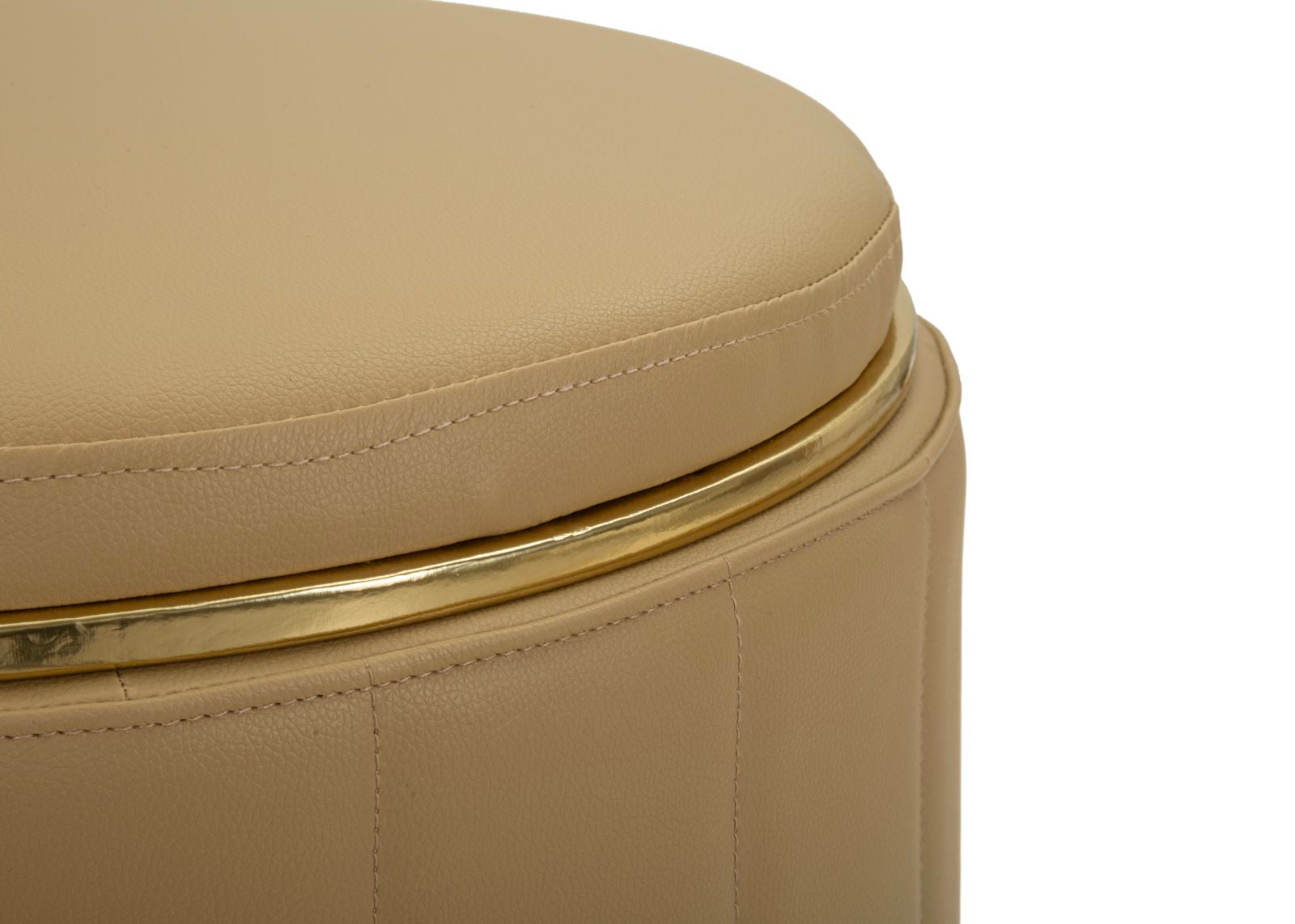 Sitzhocker London Braun mit Stauraum moderner Polsterhocker