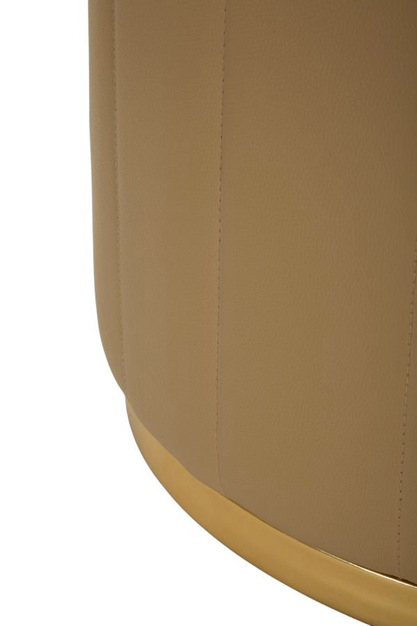 Sitzhocker London Braun mit Stauraum moderner Polsterhocker