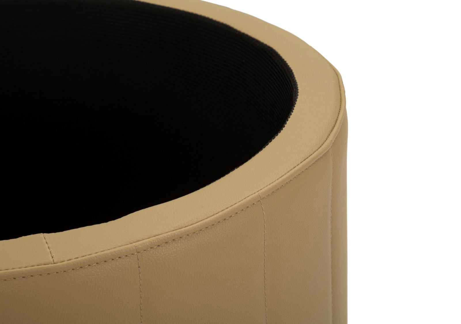 Sitzhocker London Braun mit Stauraum moderner Polsterhocker