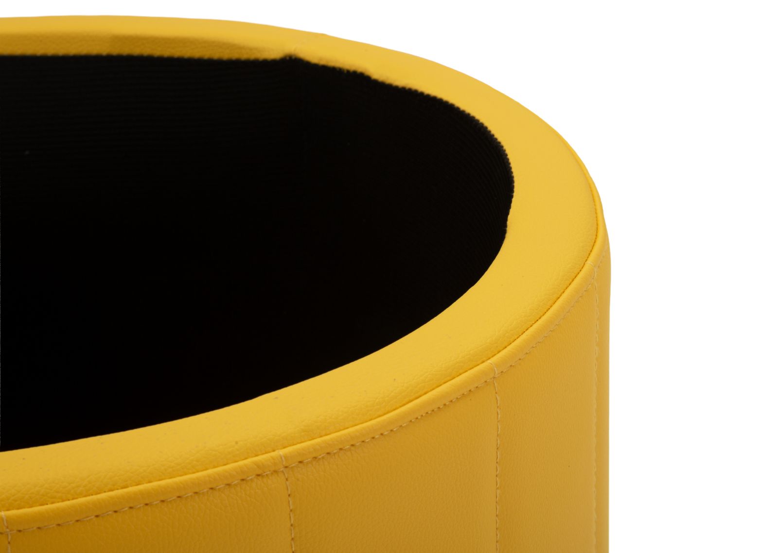 Sitzhocker London Senf mit Stauraum moderner Polsterhocker
