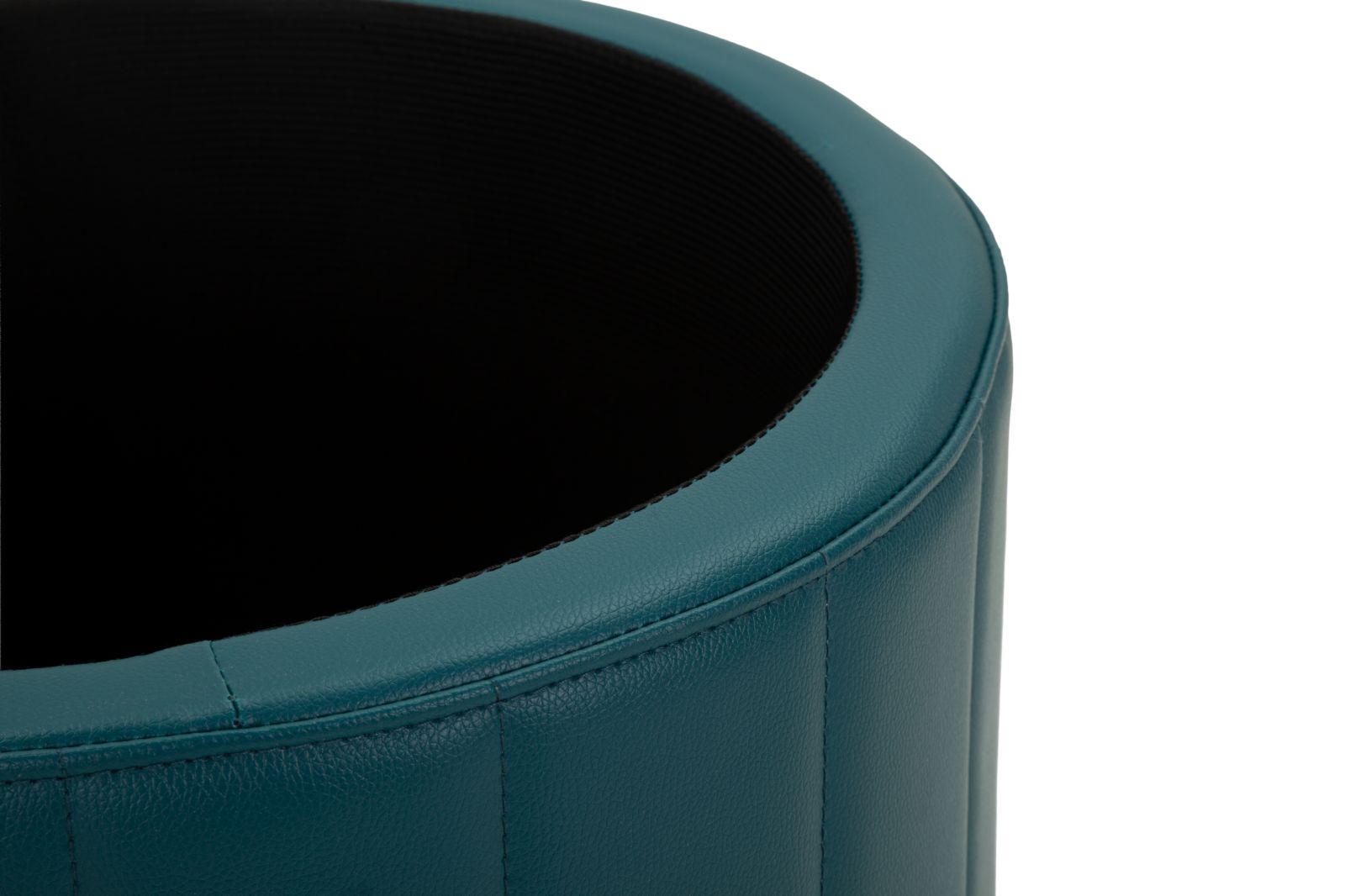 Sitzhocker London Petrol mit Stauraum moderner Polsterhocker