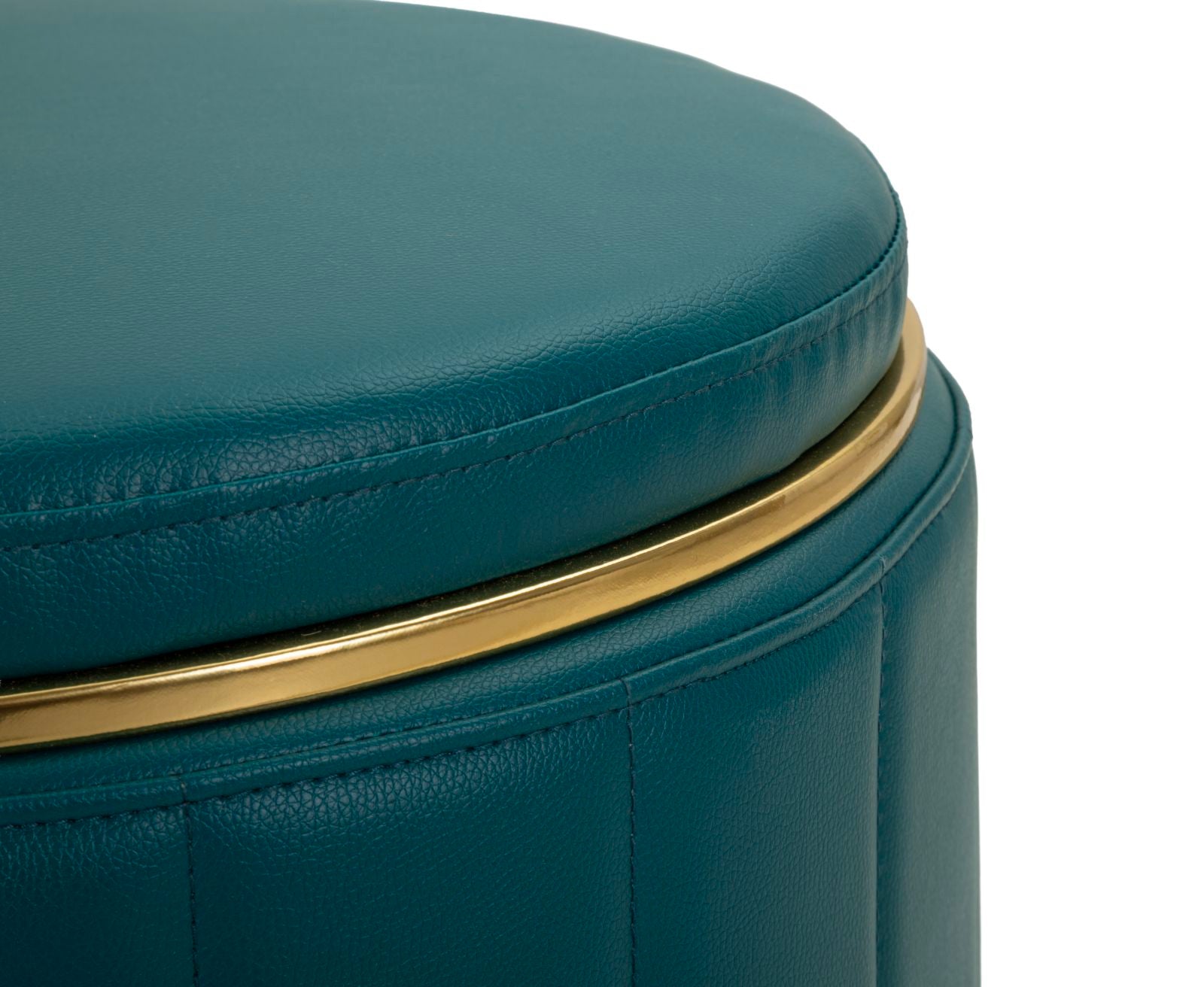 Sitzhocker London Petrol mit Stauraum moderner Polsterhocker