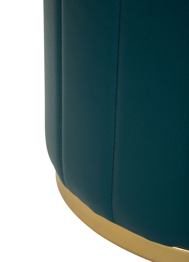 Sitzhocker London Petrol mit Stauraum moderner Polsterhocker