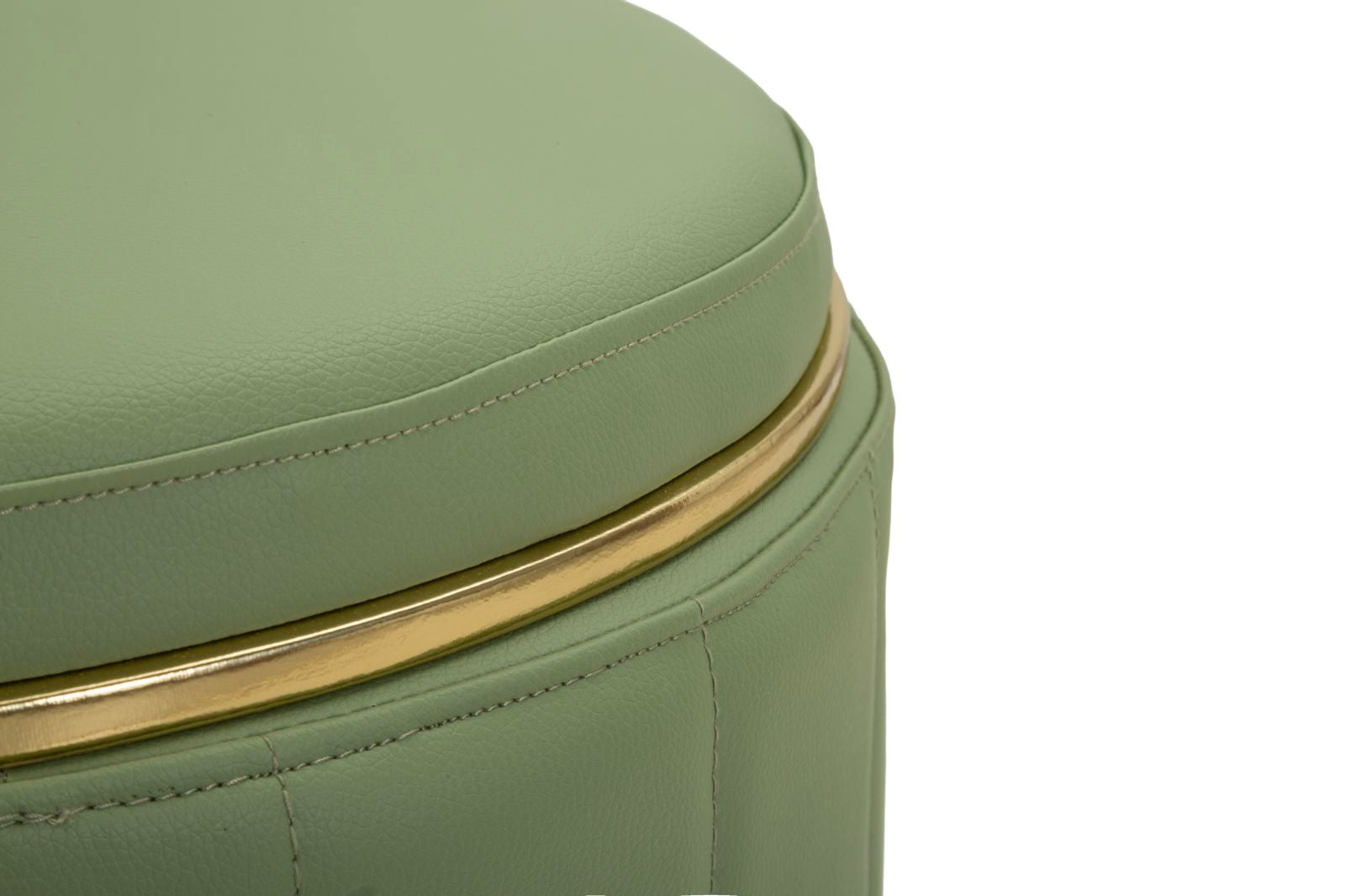 Sitzhocker London Grün mit Stauraum moderner Polsterhocker