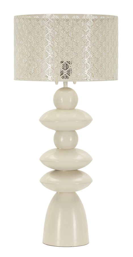 Tischlampe Seoul aus Eisen creme 71 cm