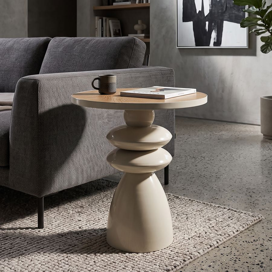 Beistelltisch Seoul rund creme 49 cm