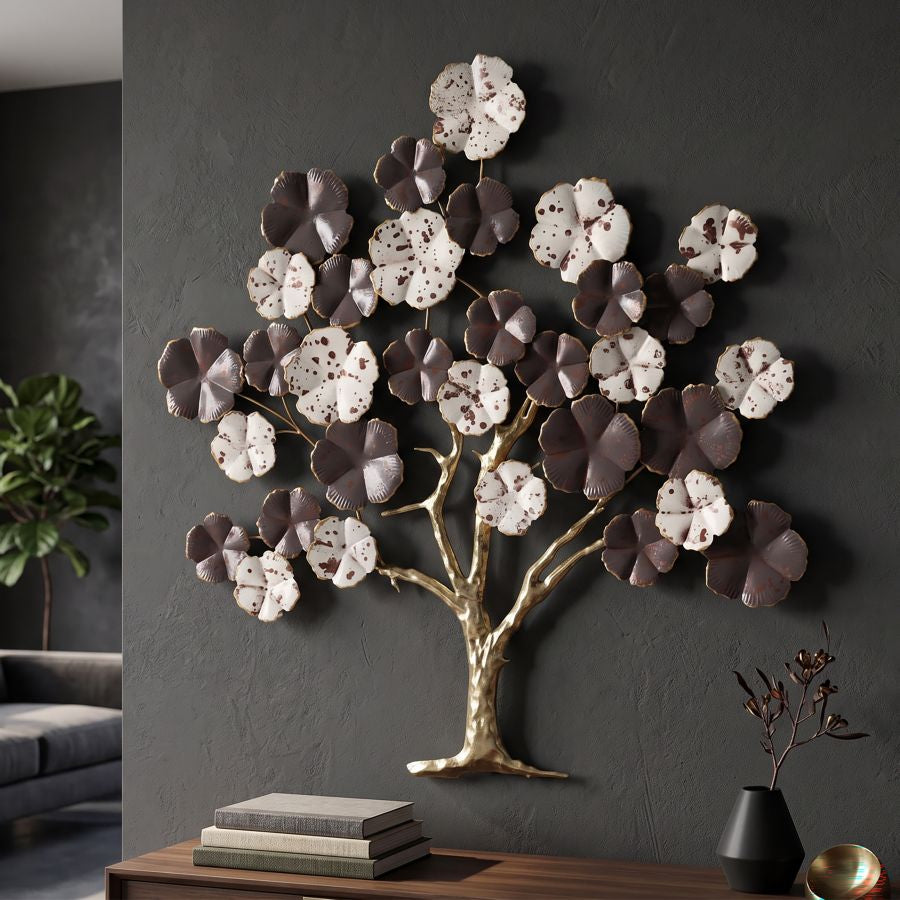 Wanddekoration Purpy Baum mit Blüten mehrfarbig 80 cm