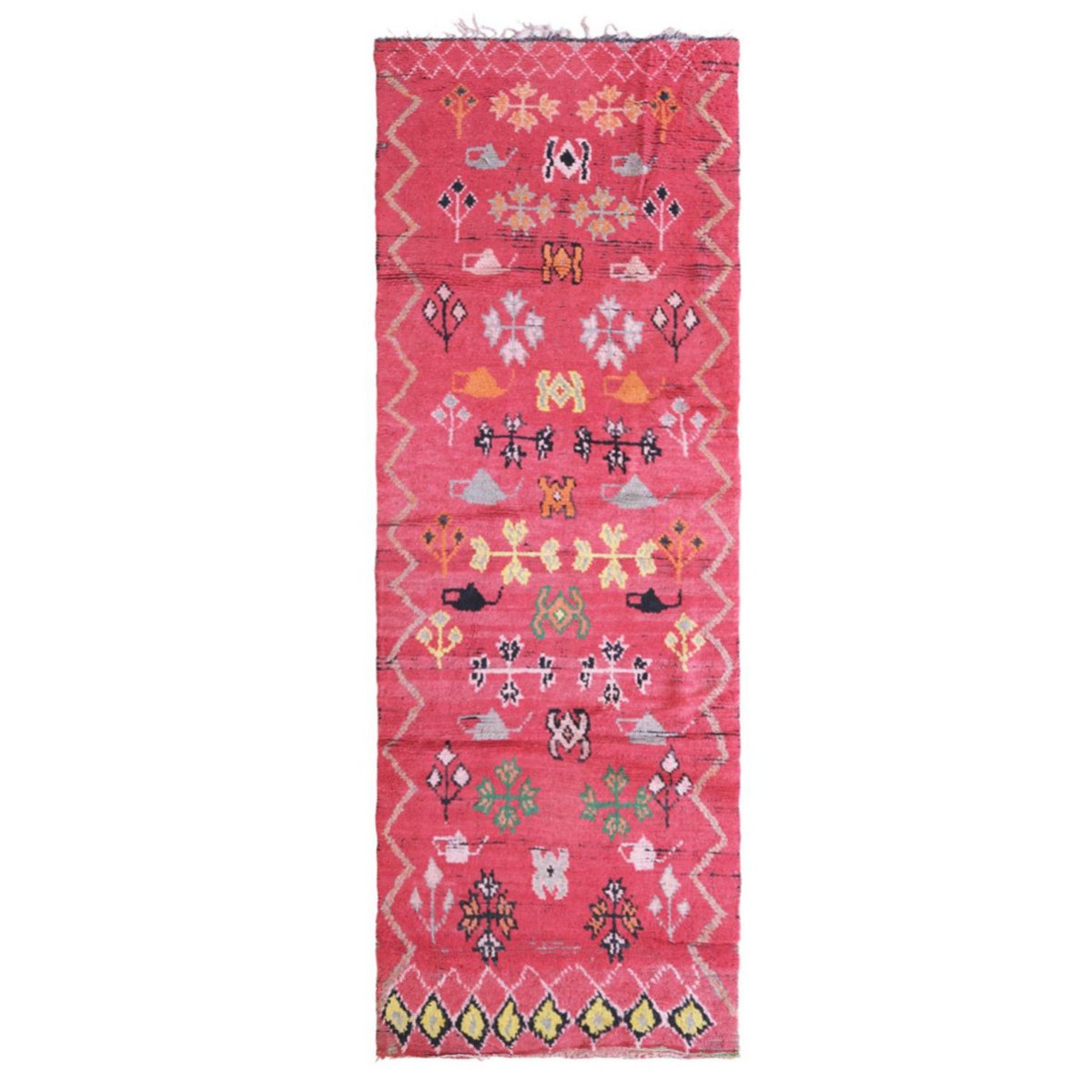 Vintage Tribal Berber Korridor Teppich 87 x 275 cm