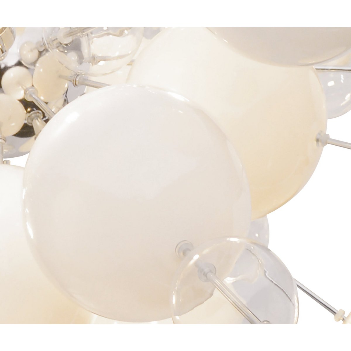 Pendelleuchte "EXPLOSION" weiß aus Metall und Glas, G9 Fassungen, für Esszimmer, Wohnzimmer, Diele oder Büro, Hängelampe Øca 65 cm